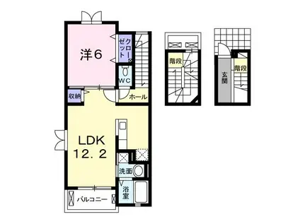 サニーメゾン 前島(1LDK/3階)の間取り写真
