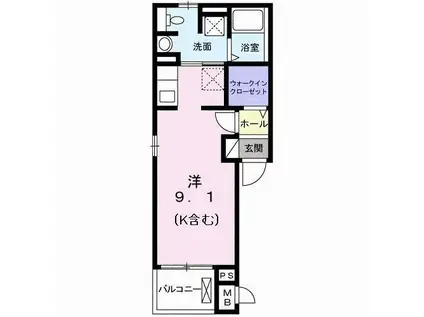 LA・PORTEI(ワンルーム/3階)の間取り写真