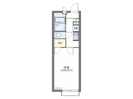 レオパレスWISH(1K/2階)の間取り写真