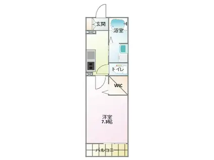 エスカイヤーII(1K/1階)の間取り写真