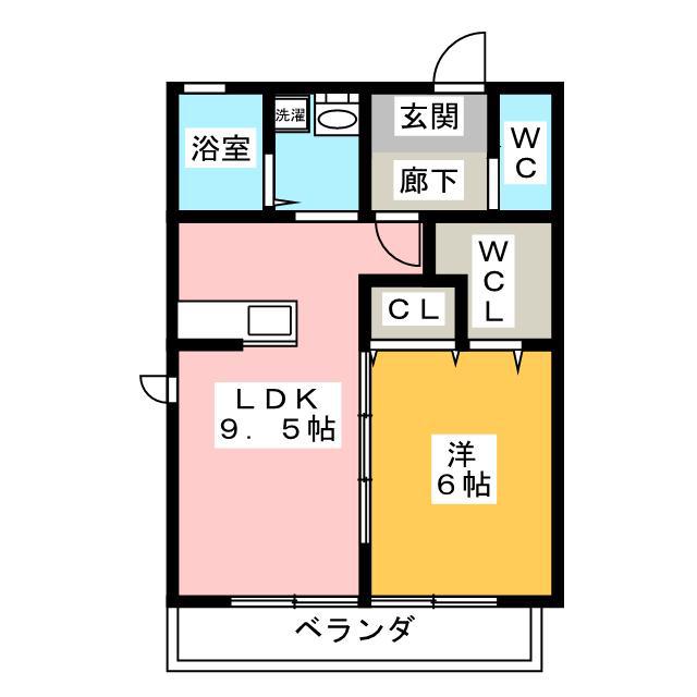 サンシャインIII(1LDK/1階)の間取り写真