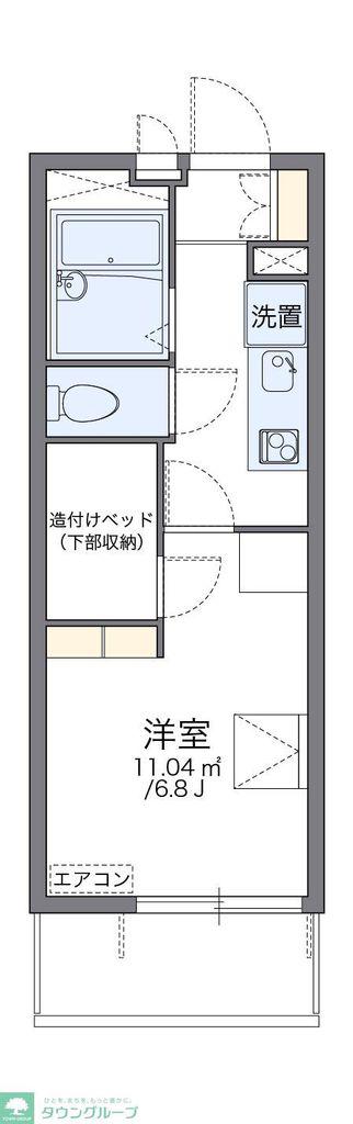 レオパレスサンヒロミ(1K/2階)の間取り写真