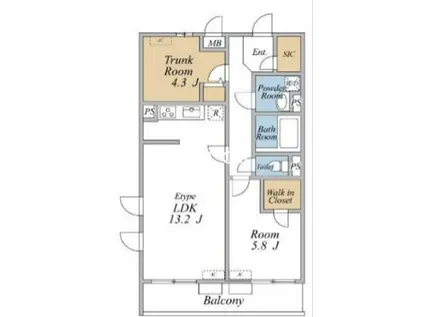リブリ・FORESTRIA(1SLDK/3階)の間取り写真