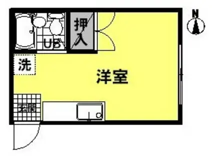 エステートピア(ワンルーム/1階)の間取り写真