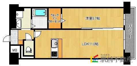サンスクエアII(1LDK/3階)の間取り写真