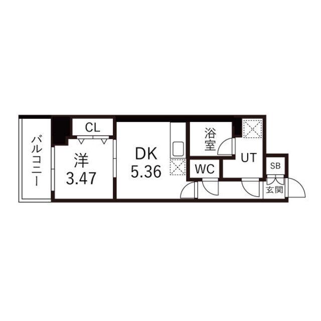京福電鉄嵐山本線 嵐電天神川駅 徒歩16分 7階建 築1年(1DK/5階)の間取り写真