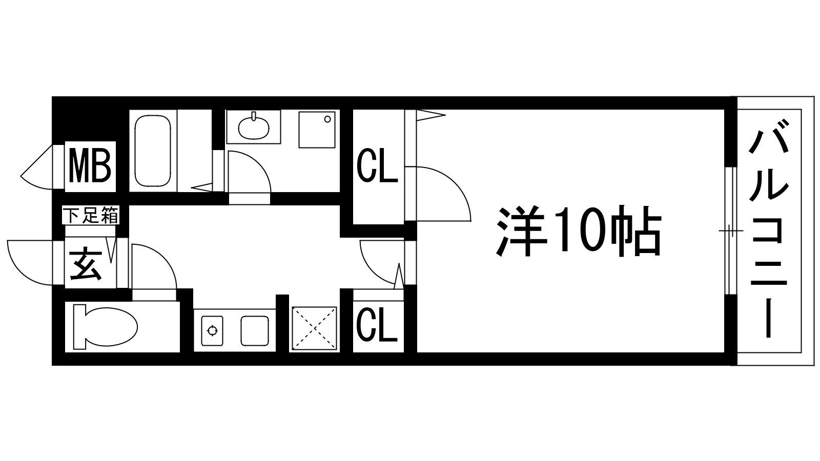 ハイムS(1K/3階)の間取り写真