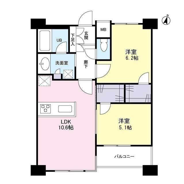 GENOVIA南千住VISKYGARDEN(1K/1階)の間取り写真