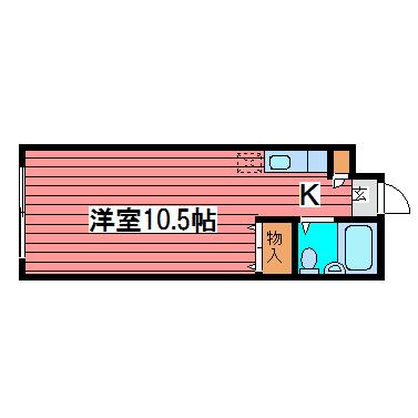 グランメール月寒(ワンルーム/4階)の間取り写真