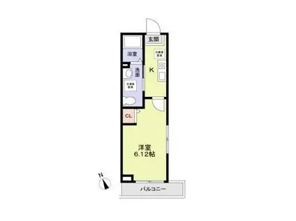 シエル弘明寺(1K/3階)の間取り写真