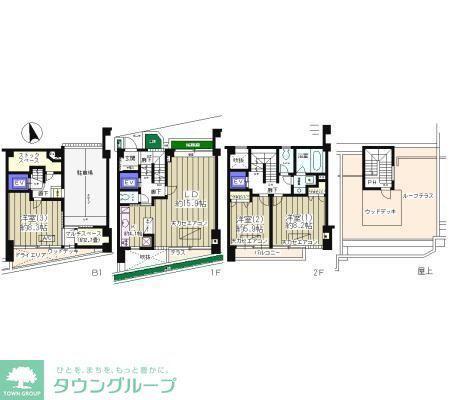 コリーヌ等々力(3LDK/B1階)の間取り写真