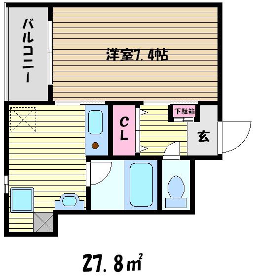 エヌシーパレス(1K/2階)の間取り写真