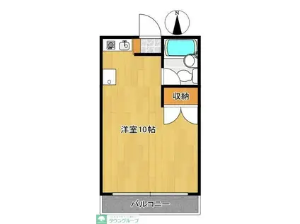 アークトップ西新井(ワンルーム/3階)の間取り写真