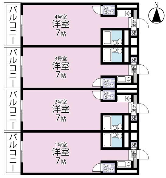 MAC所沢ビル(ワンルーム/5階)の間取り写真