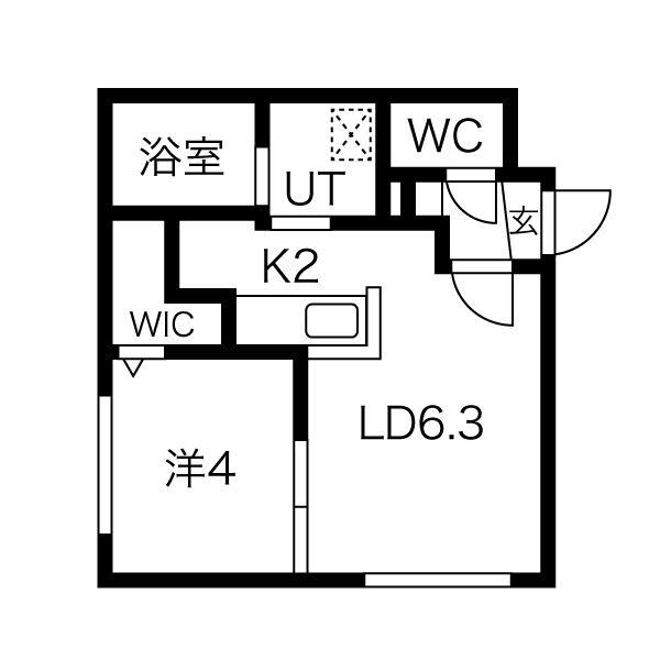 MOA 317(1LDK/2階)の間取り写真