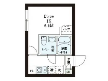 レピュア小石川レジデンスII(1K/2階)の間取り写真