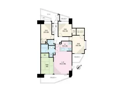 日神パレステージ武里(4LDK/9階)の間取り写真