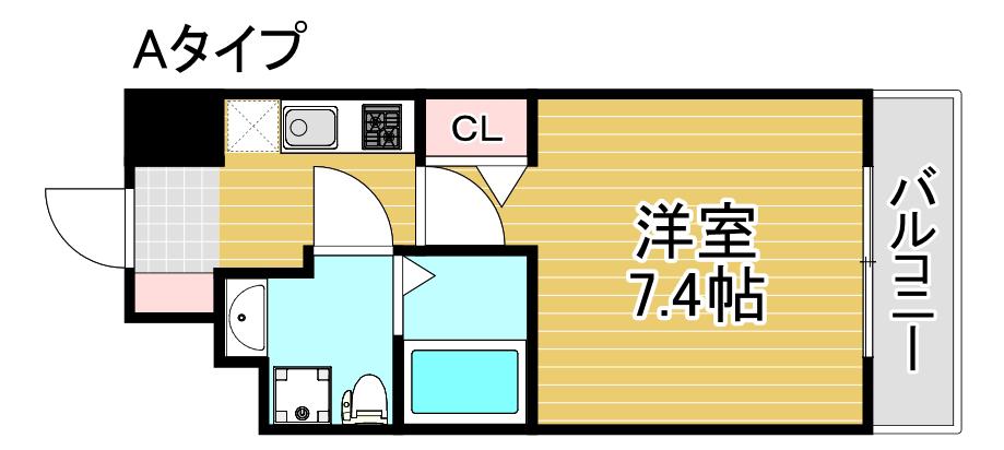 FDS COURT FELICE(1K/1階)の間取り写真