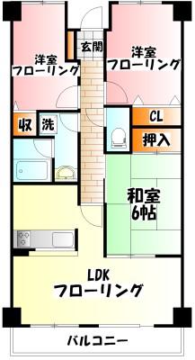 アネシスヒルズ(3LDK/3階)の間取り写真