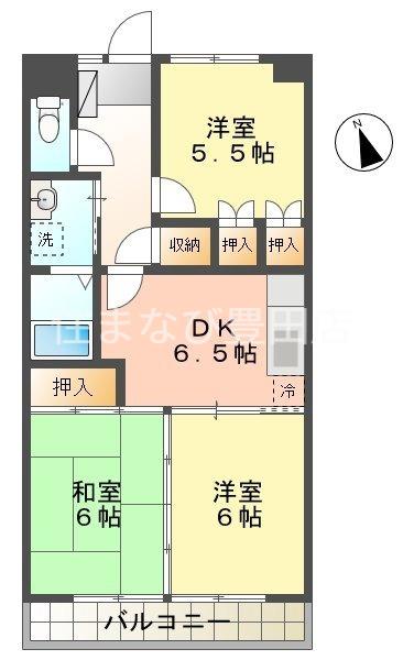 バンブール32(3DK/2階)の間取り写真