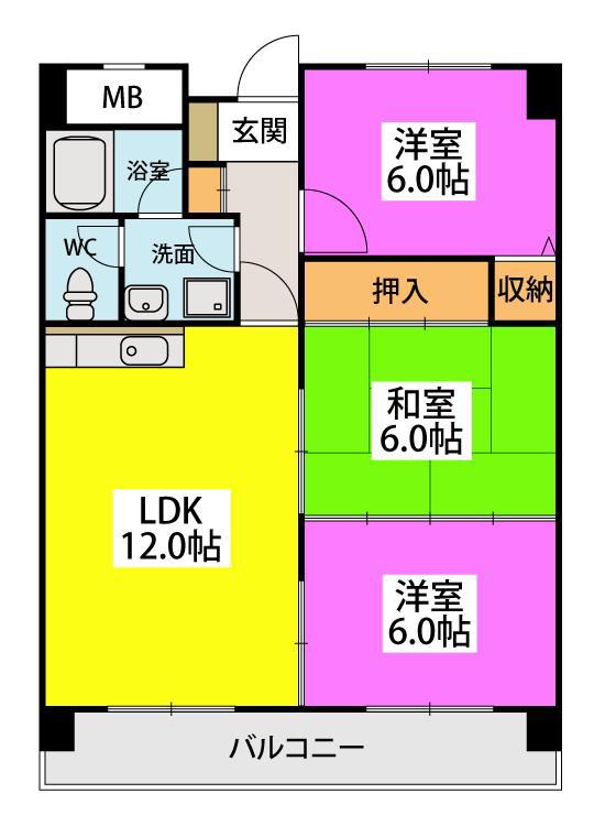 レスピーザ53(3LDK/3階)の間取り写真