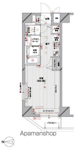 メインステージ蔵前(1K/2階)の間取り写真