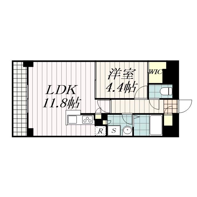 ミレーネ稲毛海岸(1LDK/6階)の間取り写真
