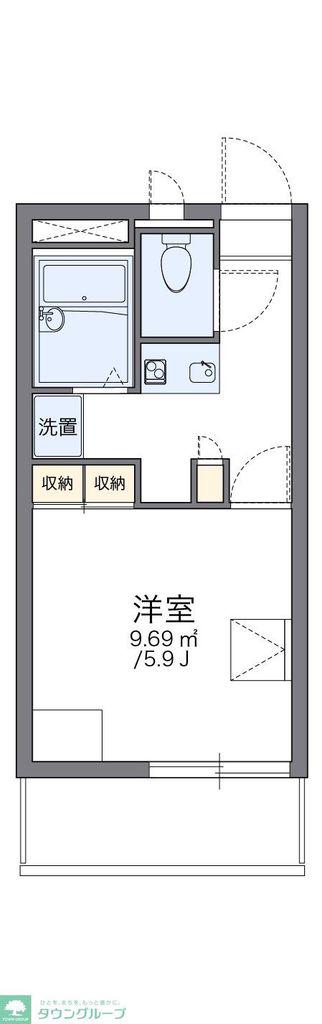 レオパレスNISHIGAIII(1K/3階)の間取り写真