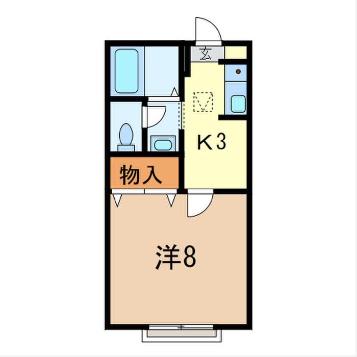 アンジェリーク南浦和(1K/1階)の間取り写真