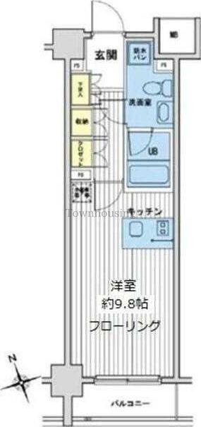 リエトコート向島(ワンルーム/6階)の間取り写真