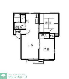 アネックス雅 B棟(2LDK/1階)の間取り写真