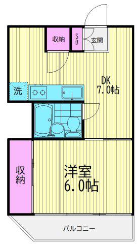ニッポーホームズ(1DK/1階)の間取り写真