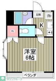 グレイス玉川学園II(1K/2階)の間取り写真