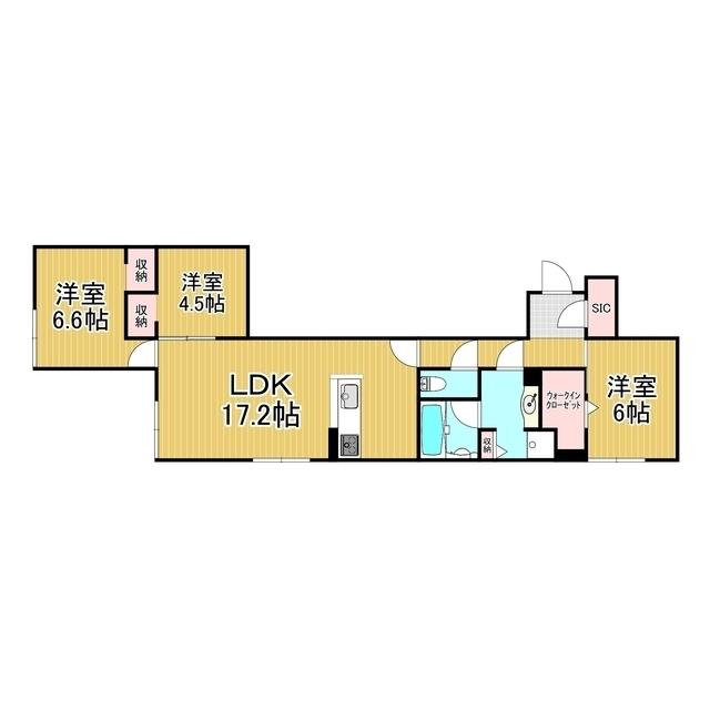 シエル開智(3LDK/1階)の間取り写真