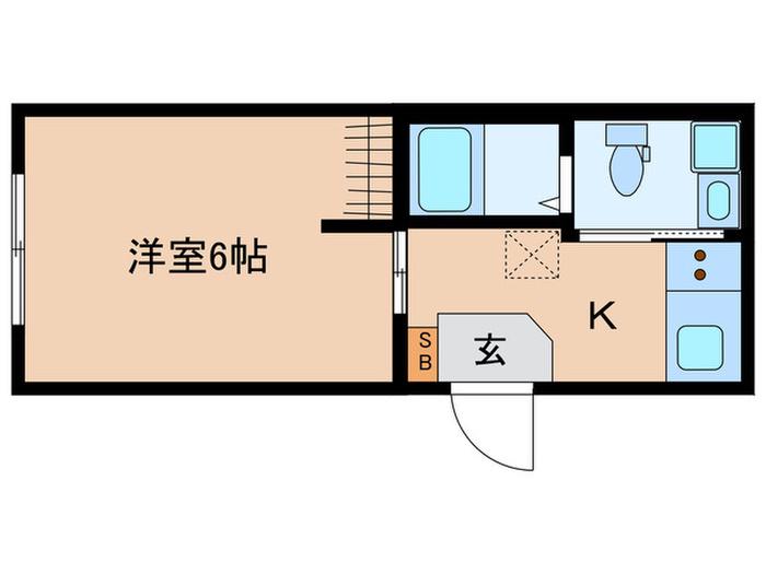 THE UNDERZ SUITE RESIDENCE(1K/B1階)の間取り写真