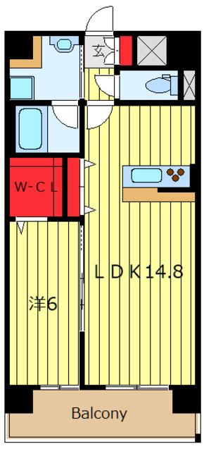 アルページュ(1LDK/2階)の間取り写真