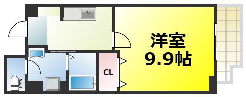 ドーム千代崎(1K/5階)の間取り写真