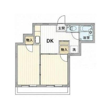 ダイアパレス町屋(2DK/9階)の間取り写真