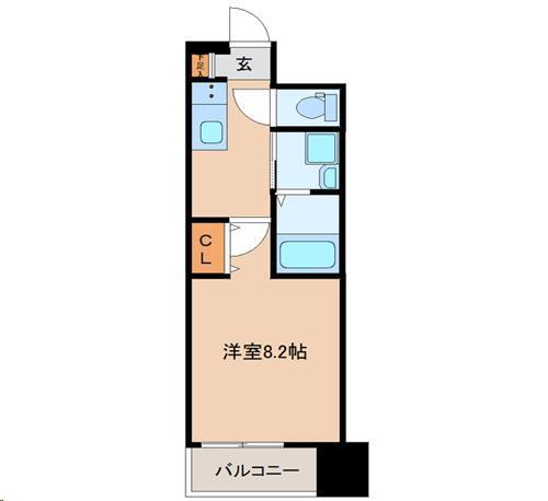 パークス(1K/6階)の間取り写真