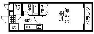 ブルースター上本町(1K/1階)の間取り写真