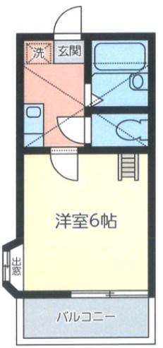 パルーム鎌ヶ谷第3(1K/1階)の間取り写真