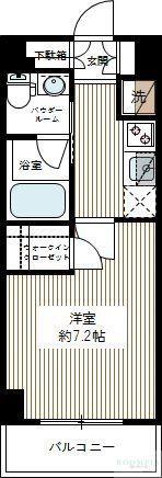 APRECIOUS上板橋(1K/7階)の間取り写真