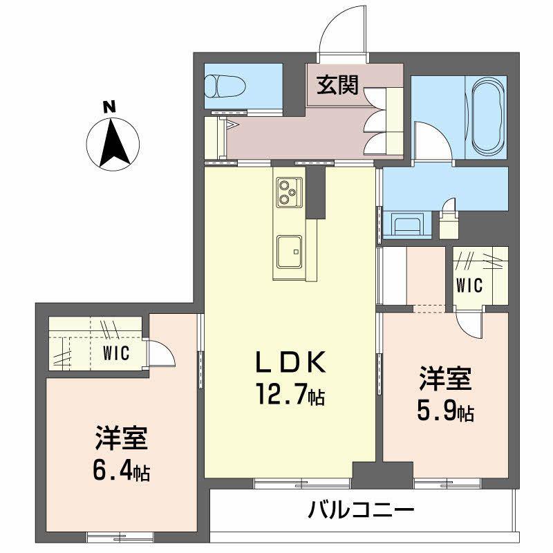AVANTI(2LDK/3階)の間取り写真