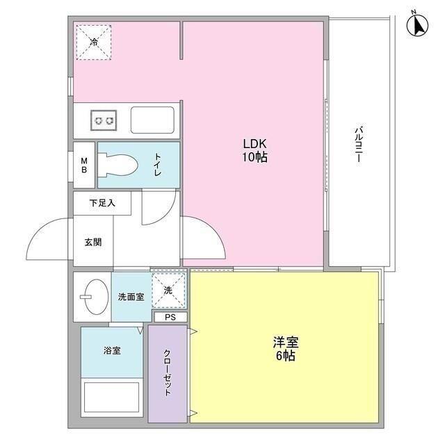 リュエル神宮前(1LDK/3階)の間取り写真