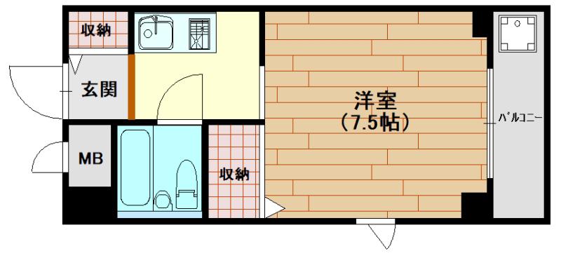 ATTESA12(1K/3階)の間取り写真