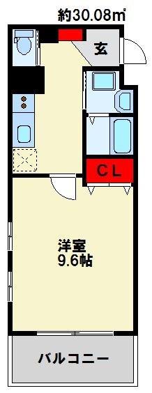 レジデンシャルHHA DAIMON(1K/4階)の間取り写真