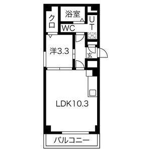 ティーブロッサム(1LDK/5階)の間取り写真