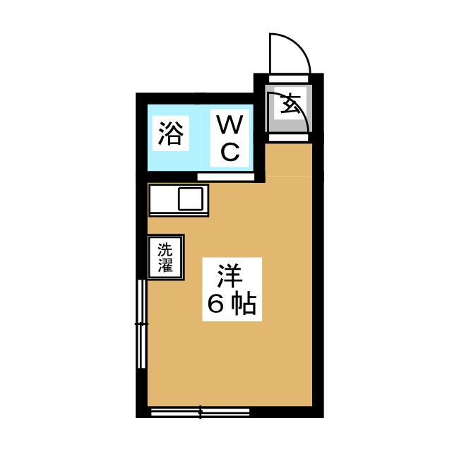 メゾンパークサイド(ワンルーム/2階)の間取り写真