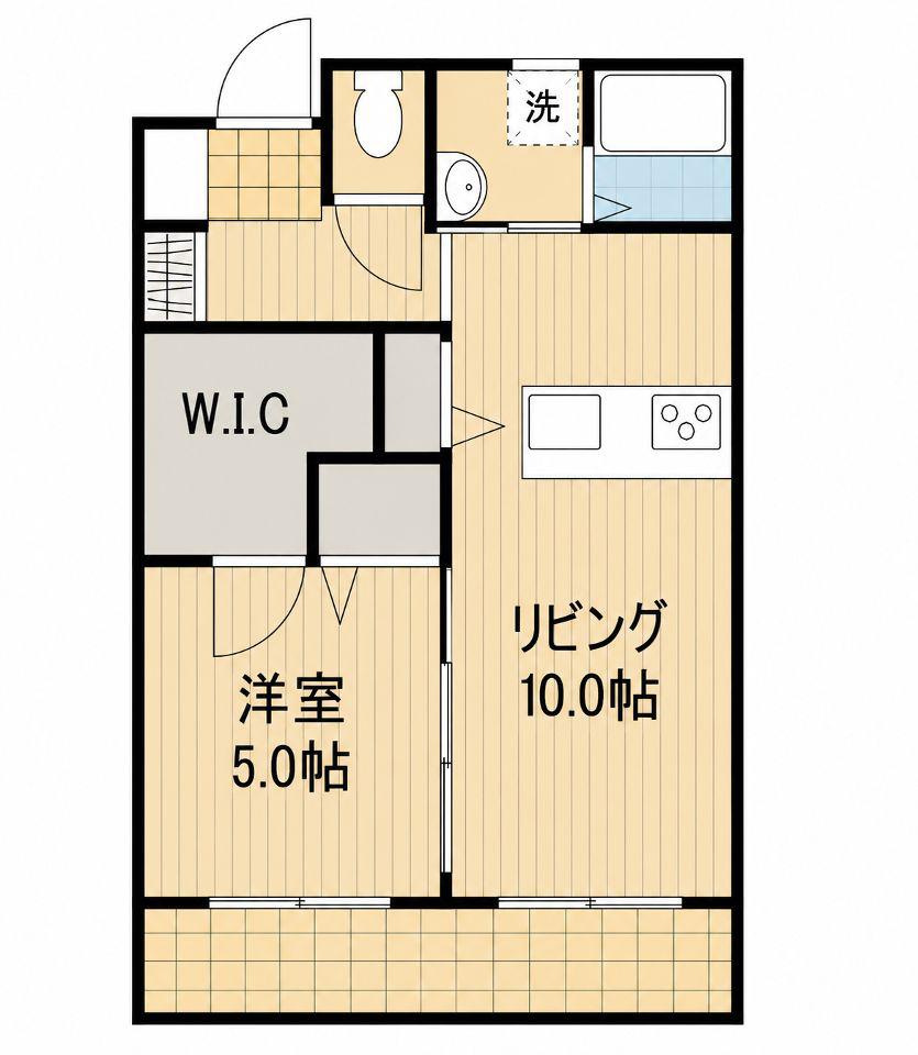 PRELUDE AOBA(1LDK/1階)の間取り写真