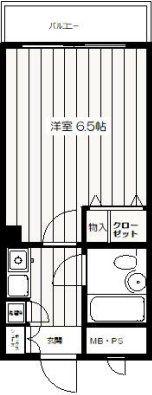 ライオンズマンション八王子第六(1K/3階)の間取り写真
